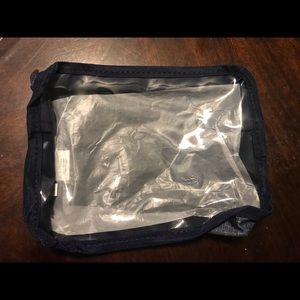 Brand new get creative rectangular pouch navy crosshatch